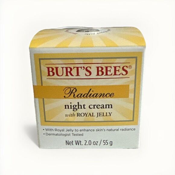 New Sealed Burt's Bees Radiance Night Cream Moisturizer w Royal Jelly 2 Oz - Picture 1 of 2